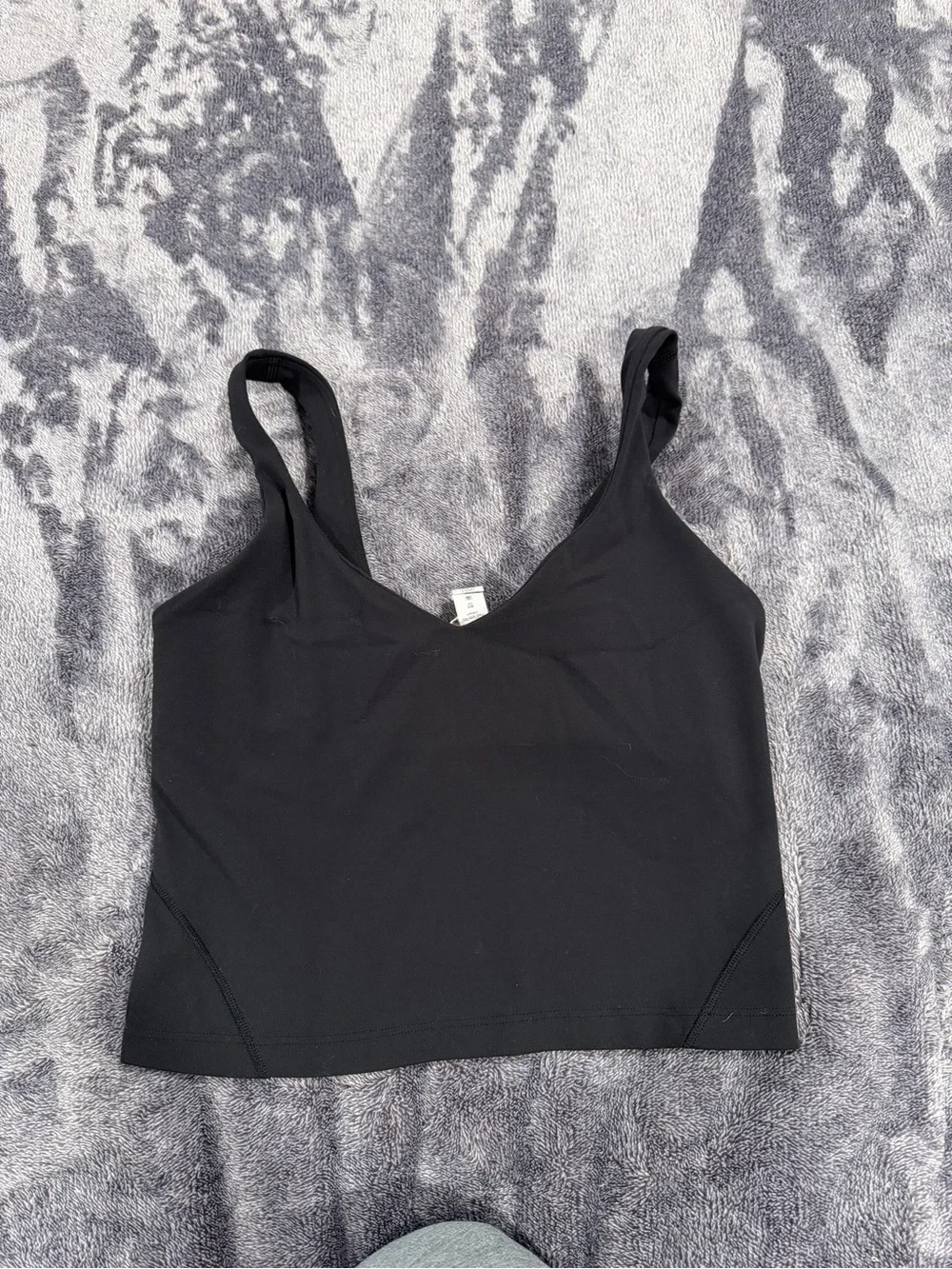 lululemon athletica Black Cropped Support Sports Bra